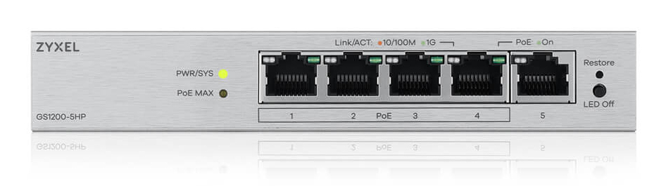 EU Product - GS1200-5HP v3 PoE+ - Switch - Switch - 1 Gbps thumbnail