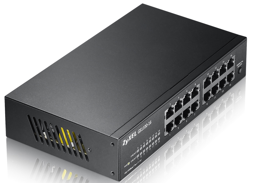 EU Product - GS1100-16ES Slimline Unmanaged+ -+Switch - Switch - 1 Gbps thumbnail