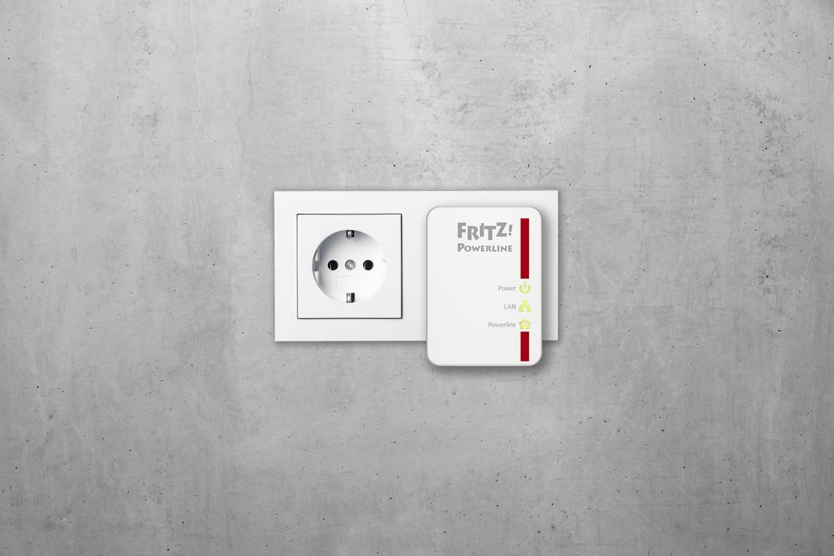 FRITZ!Powerline 510E Set, DE 500 Mbit/s Ethernet LAN White thumbnail