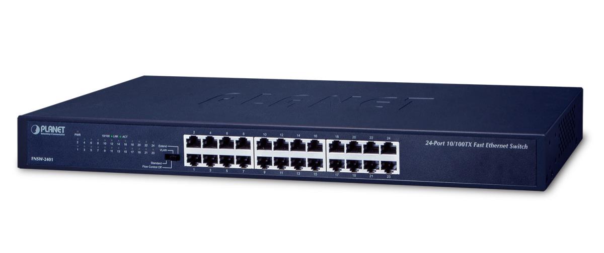 EU Product - PLANET FNSW-2401 network switch Unmanaged Fast Ethernet (10/100) 1U Blue thumbnail