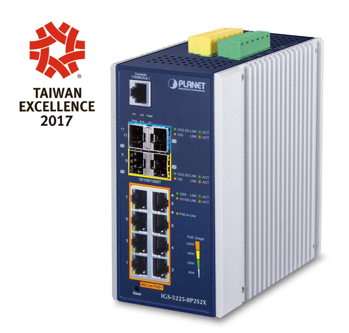 EU Product - PLANET IGS-5225-8P2S2X network switch Managed L3 Gigabit Ethernet (10/100/1000) Power over Ethernet thumbnail