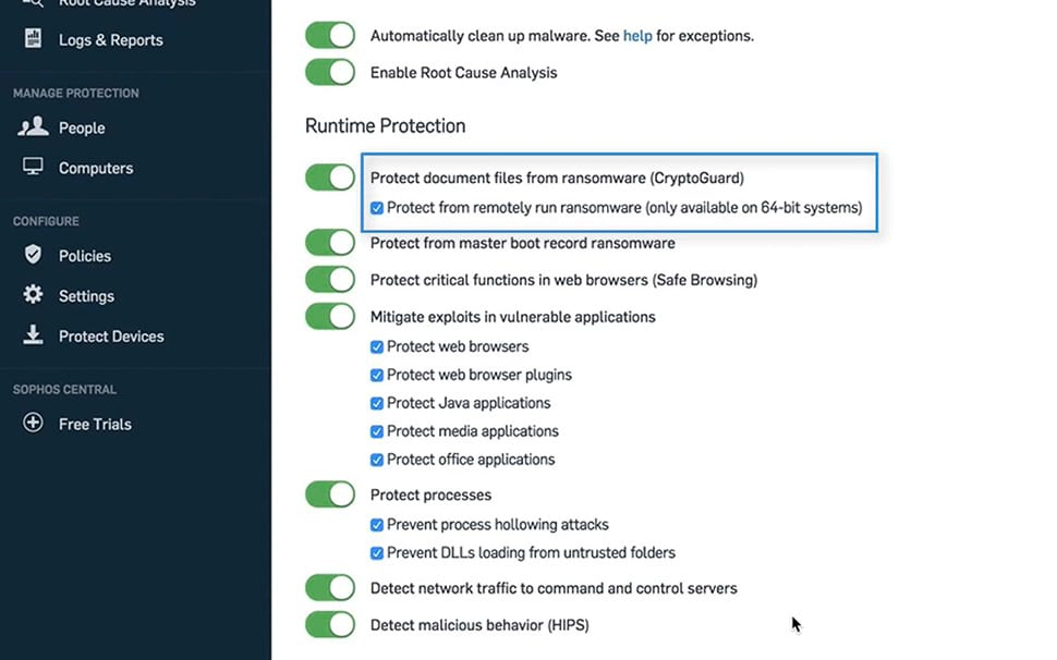 EU Product - Sophos Central Intercept X Advanced for Server Antivirus security 1 license(s) thumbnail