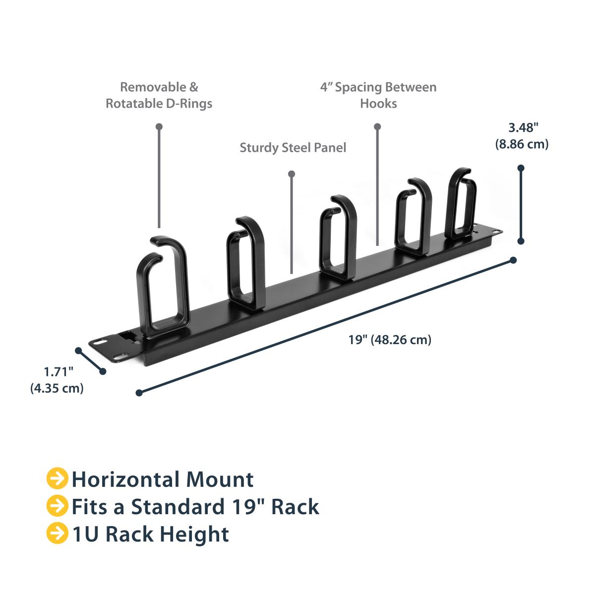 1U CABLE MANAGEMENT DUCT D-RING thumbnail