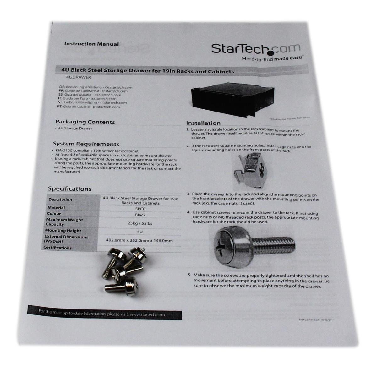 4U BLACK STEEL STORAGE DRAWER thumbnail