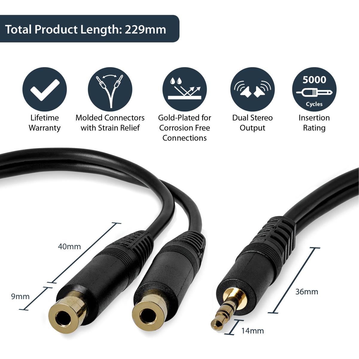 6IN PC SPEAKER INYIN SPLIT CBL thumbnail