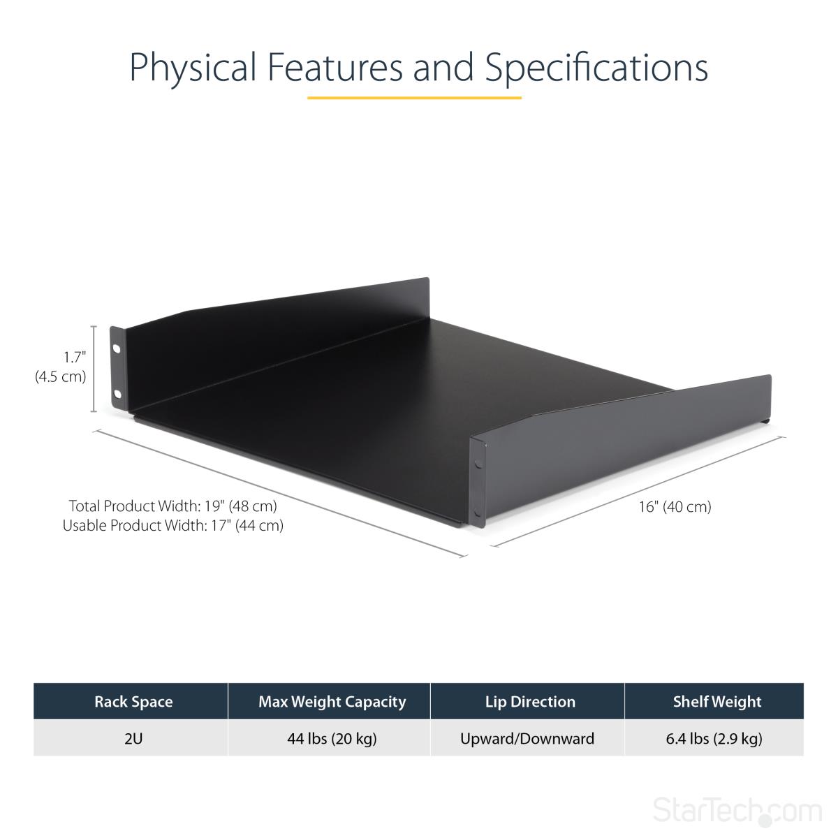 2U SERVER RACK SHELF UNIVERSAL thumbnail