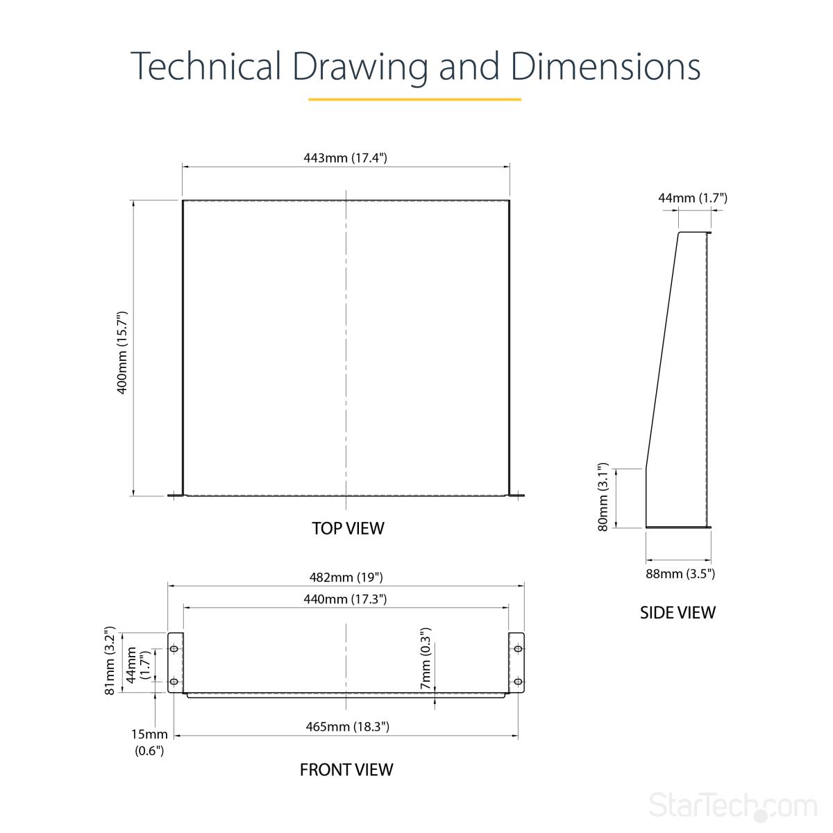 2U SERVER RACK SHELF UNIVERSAL thumbnail