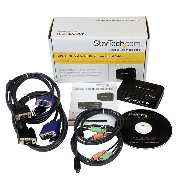 2 PORT BLACK USB KVM SWITCH KIT thumbnail