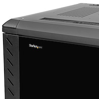 22U Server Rack Cabinet with secure locking door - 4 Post Adjustable Depth (5.5