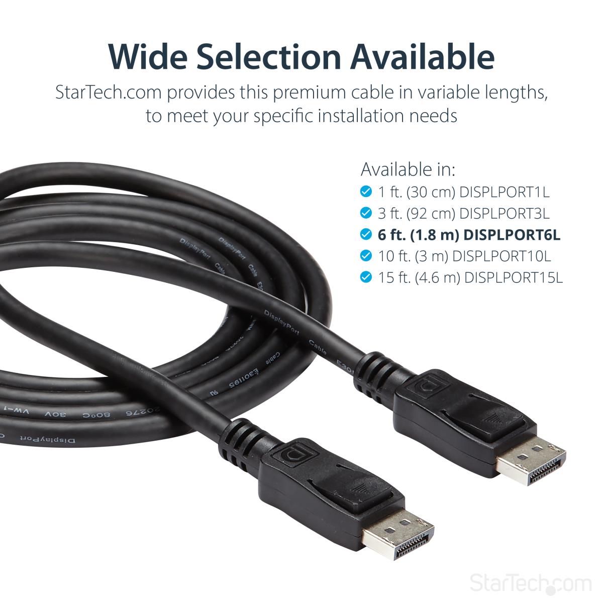 6FT DISPLAYPORT CABLE DP 1.2 TO thumbnail