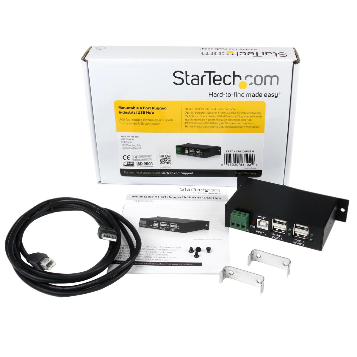 4 PORT USB 2.0 HUB METAL TAA thumbnail