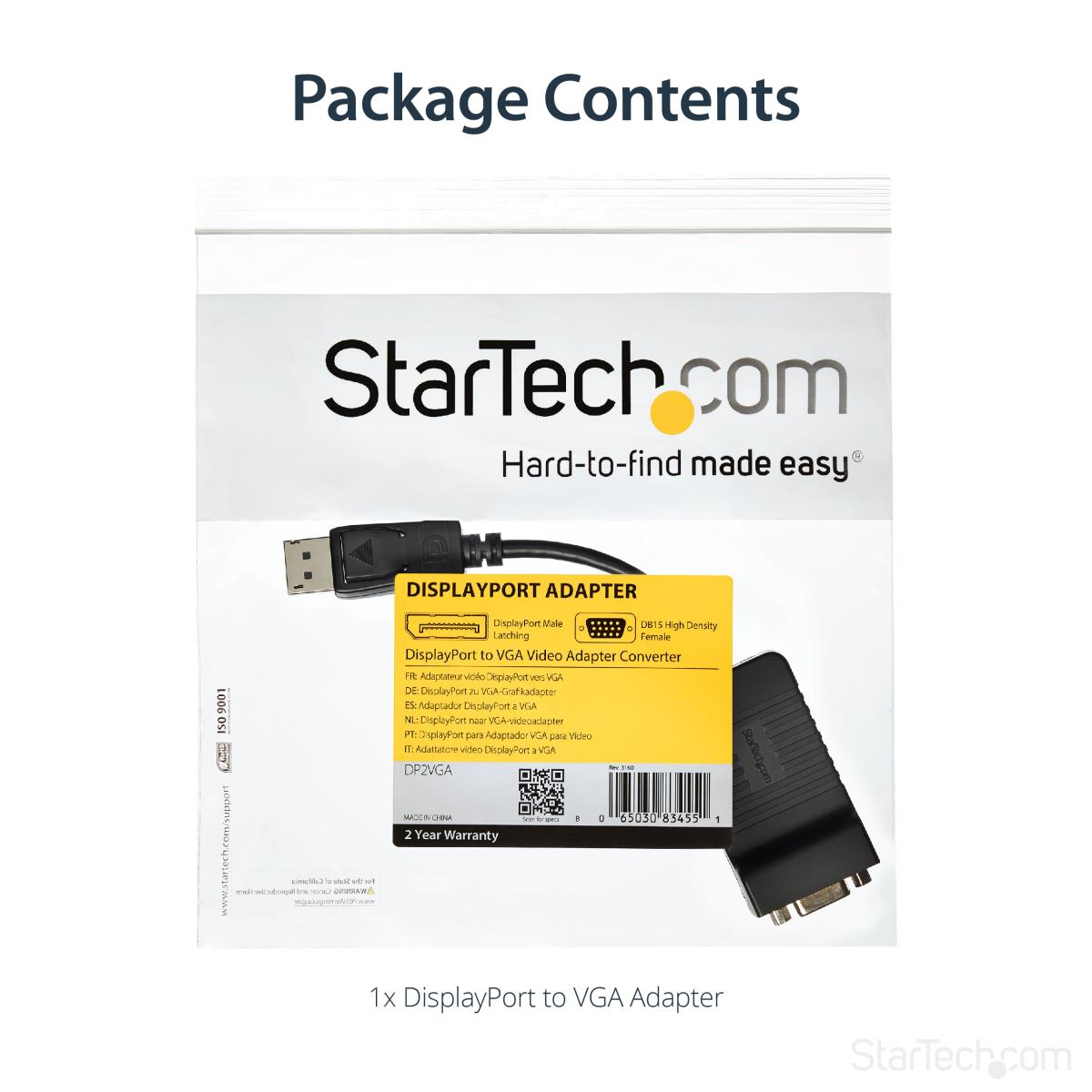 DISPLAYPORT TO VGA ADAPTER - DP thumbnail