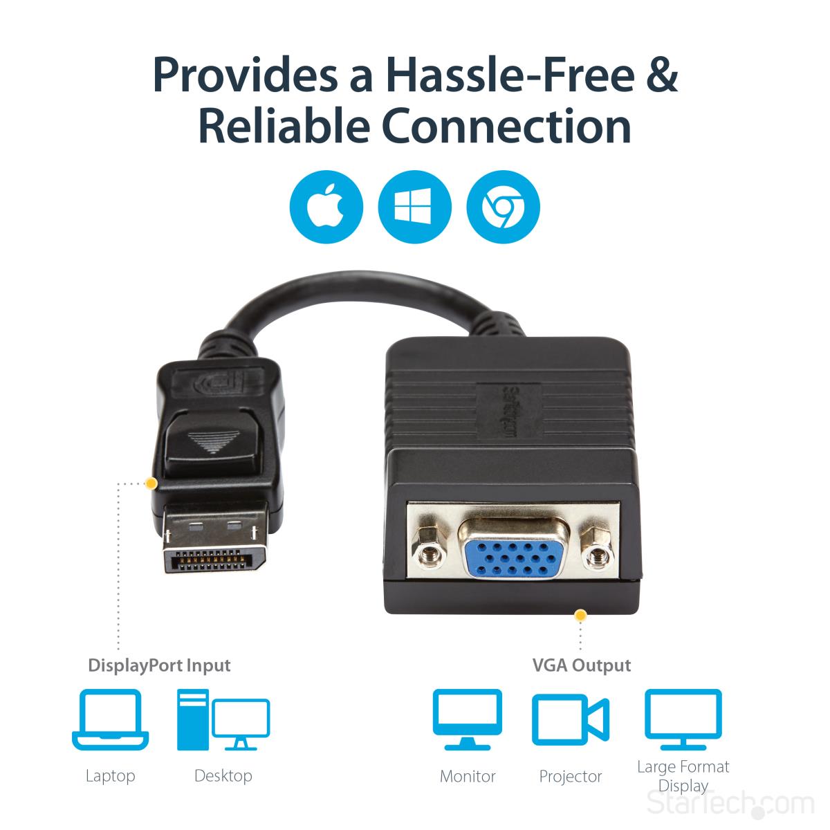 DISPLAYPORT TO VGA ADAPTER - DP thumbnail