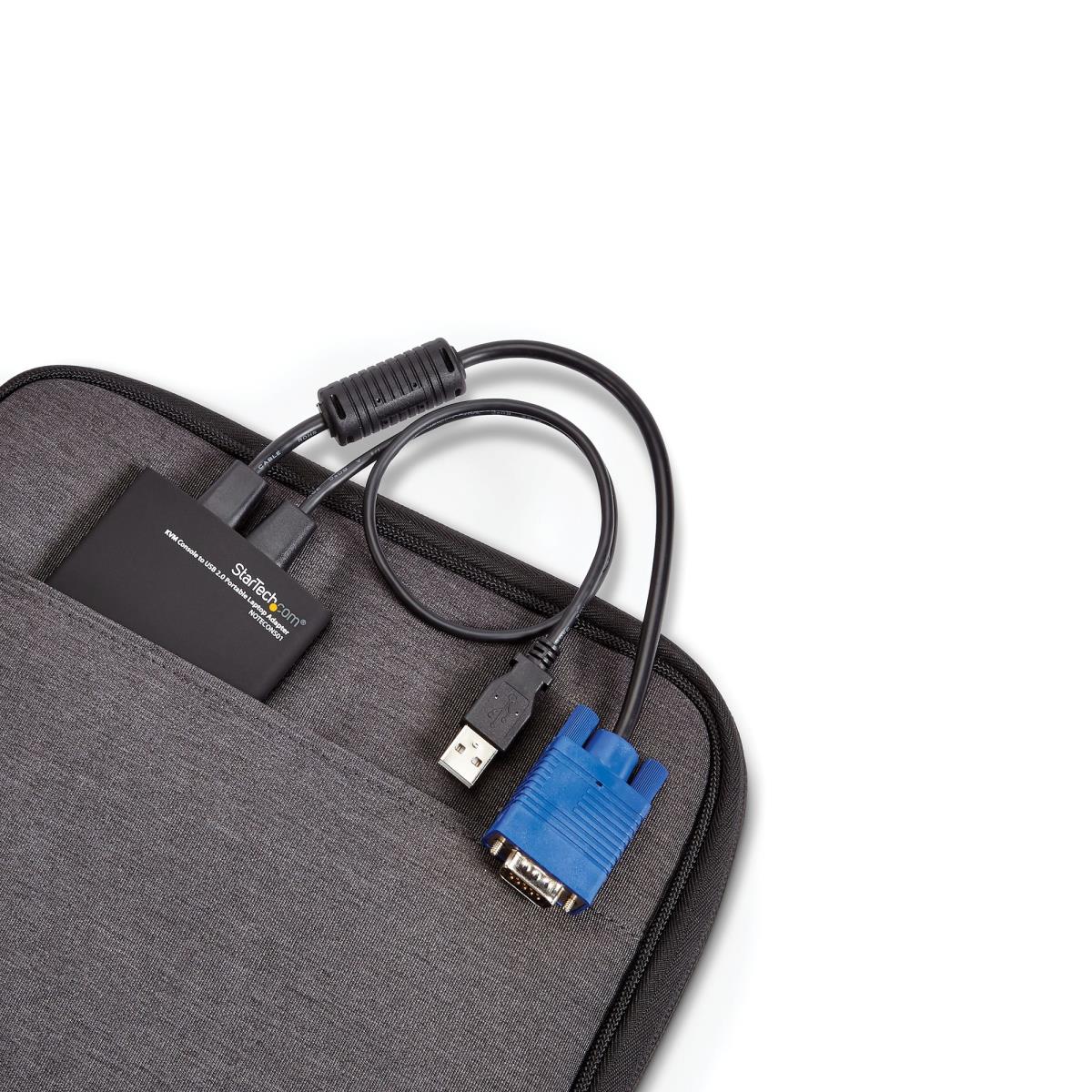 Crash Cart Adapter - 1920 x 1200 - Portable Laptop USB 2.0 to KVM Console (NOTECONS01) - KVM switch - 1 x KVM port(s) - 1 local user - desktop thumbnail