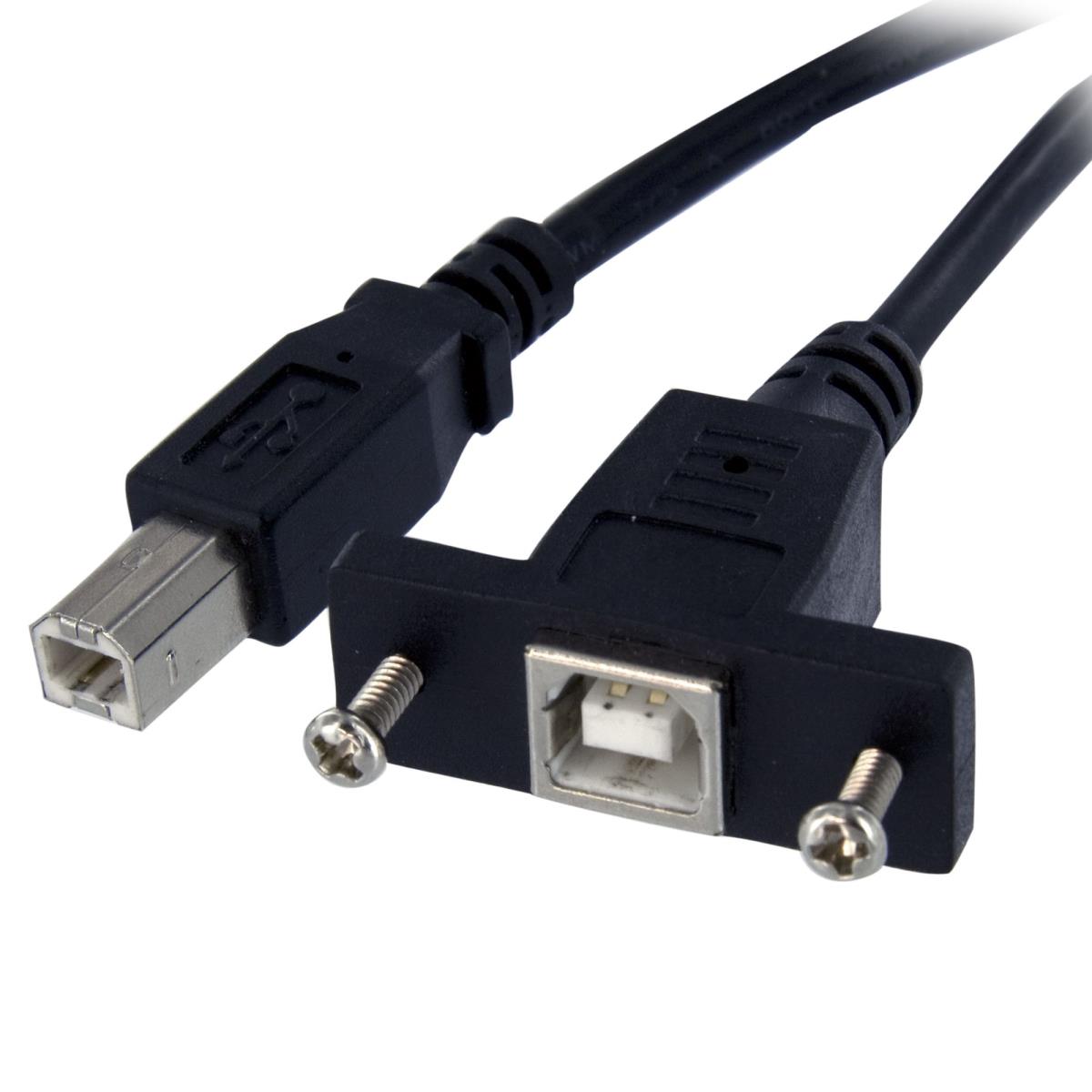 1FT USB B PANEL MOUNT CABLE F/M thumbnail