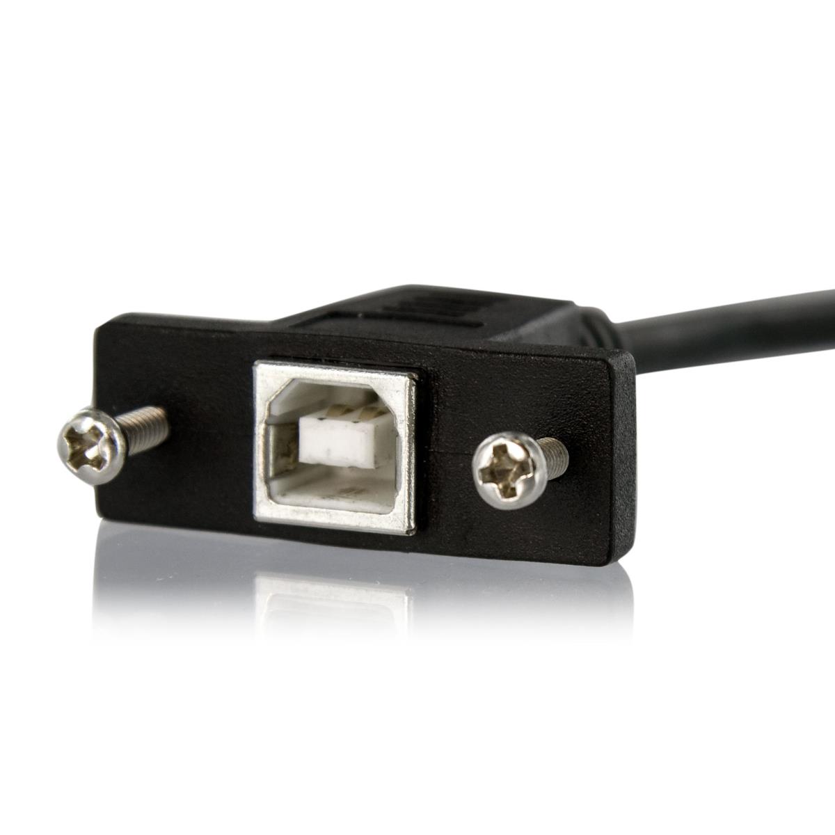 1FT USB B PANEL MOUNT CABLE F/M thumbnail