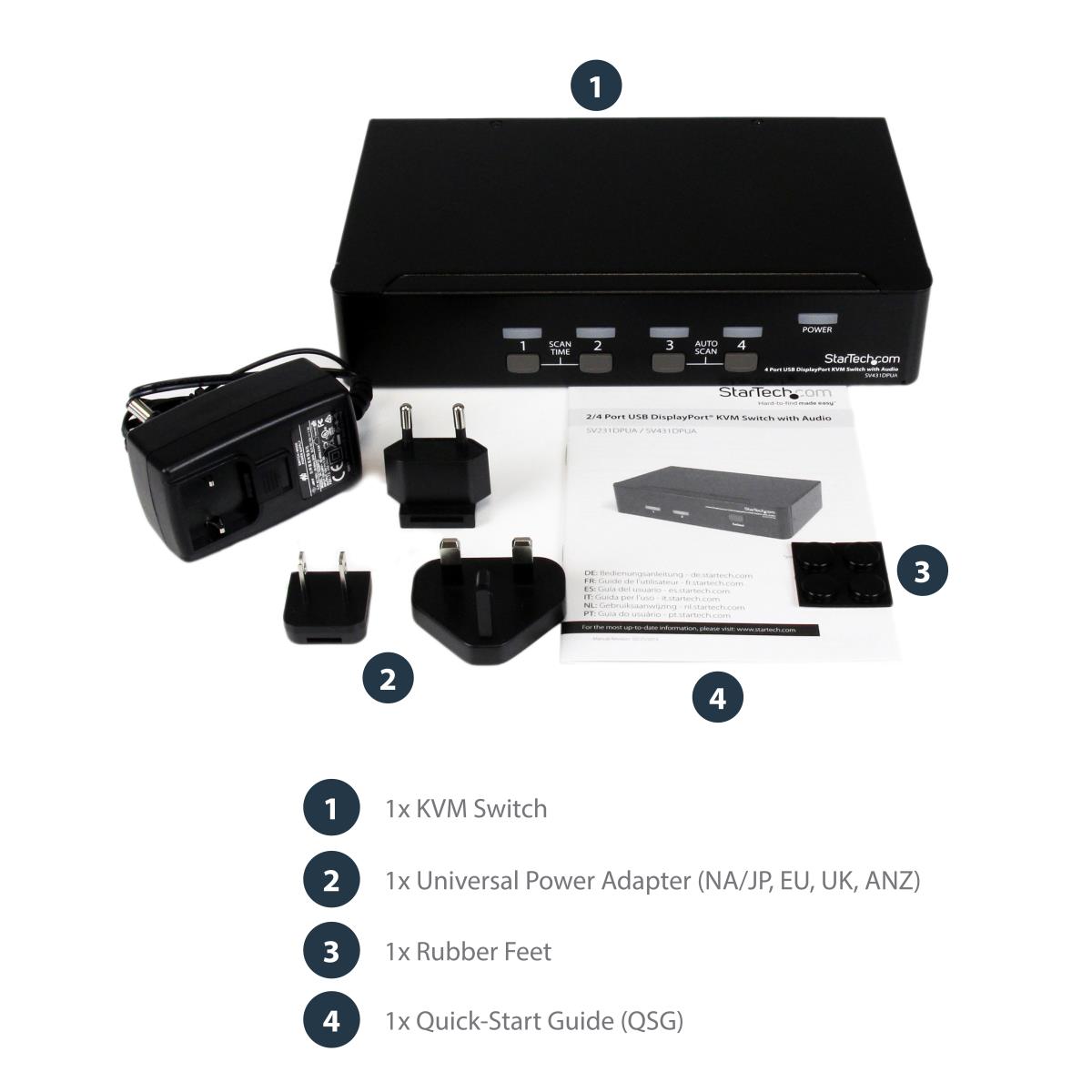4 PORT USB DISPLAYPORT KVM SWIT thumbnail