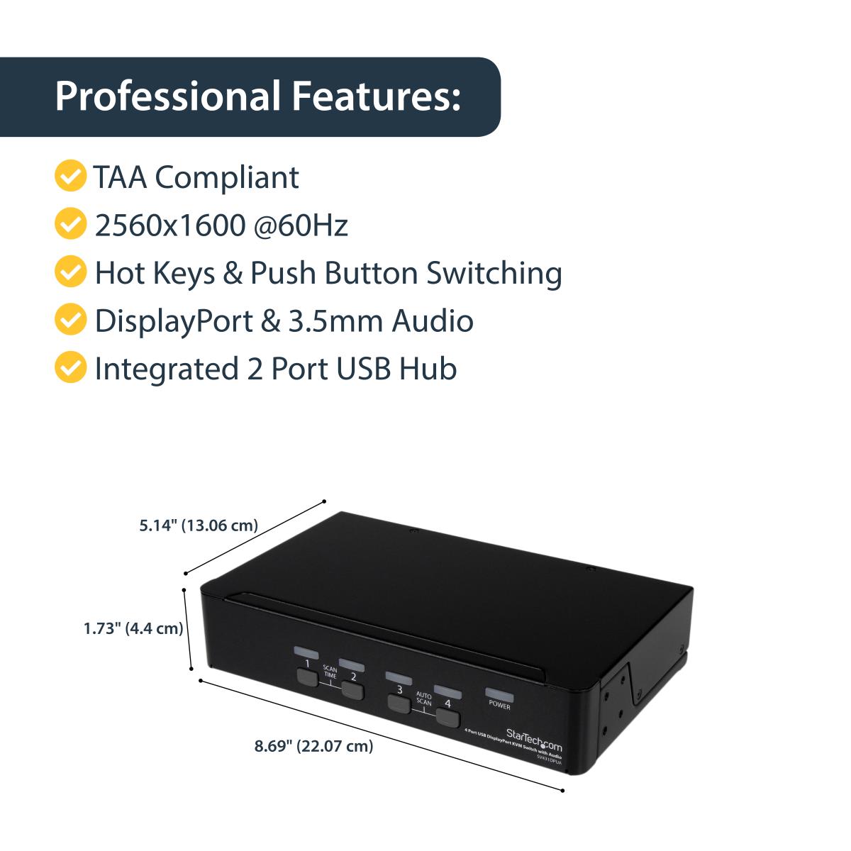4 PORT USB DISPLAYPORT KVM SWIT thumbnail