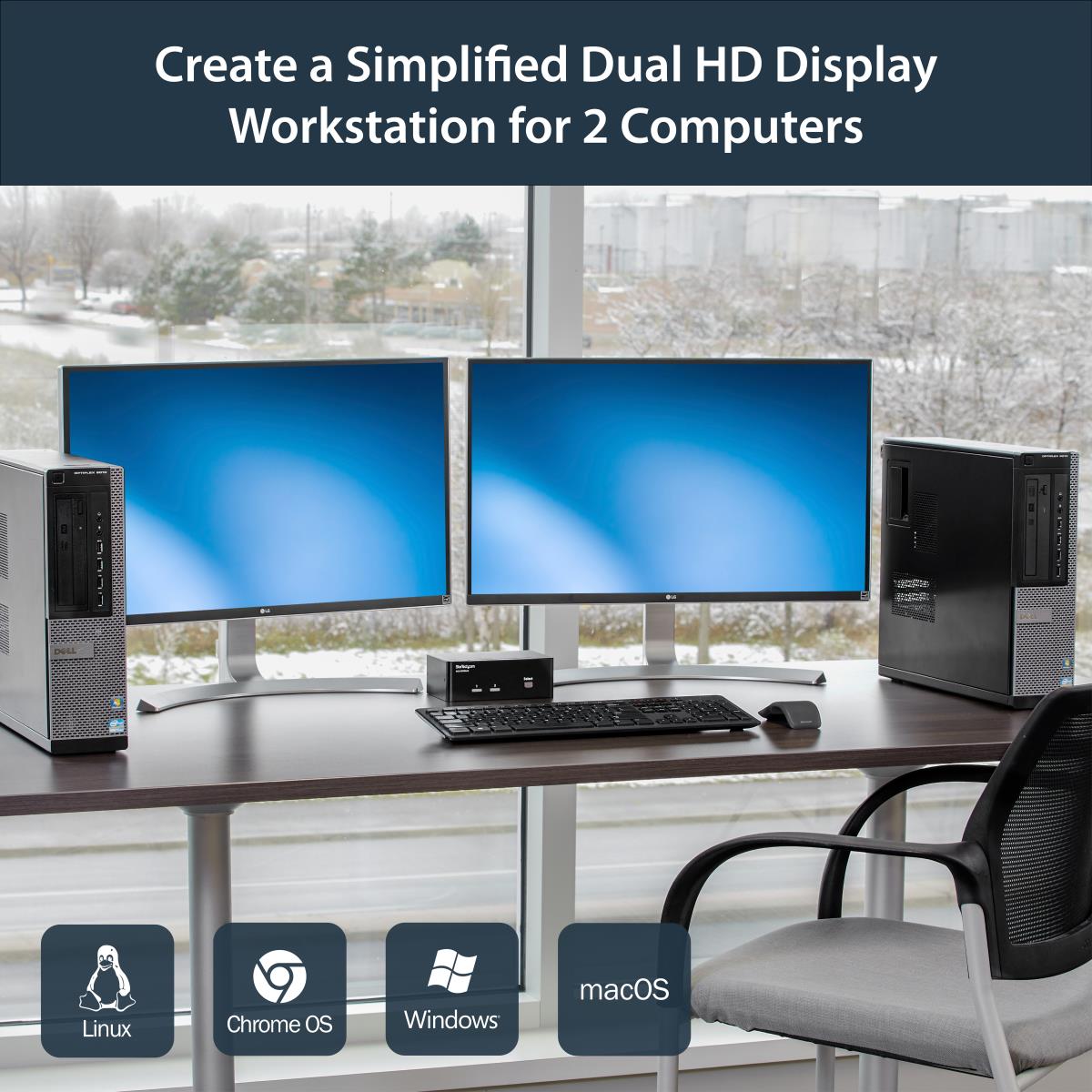 2 PORT DUAL DISPLAYPORT USB KVM thumbnail