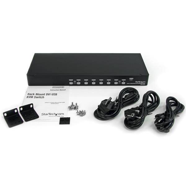 8 Port 1U Rackmount DVI USB KVM Switch - USB DVI KVM Switch - DVI KVM Switch - USB KVM Switch (SV831DVIU) - KVM switch - 8 x KVM port(s) - 1 local user - rack-mountable - for P/N: RK12OD2, RK2537BKM, RK3236BKF, RK4236BKB, RK4242BK24, RK4242BK30, RKQMCAB12 thumbnail