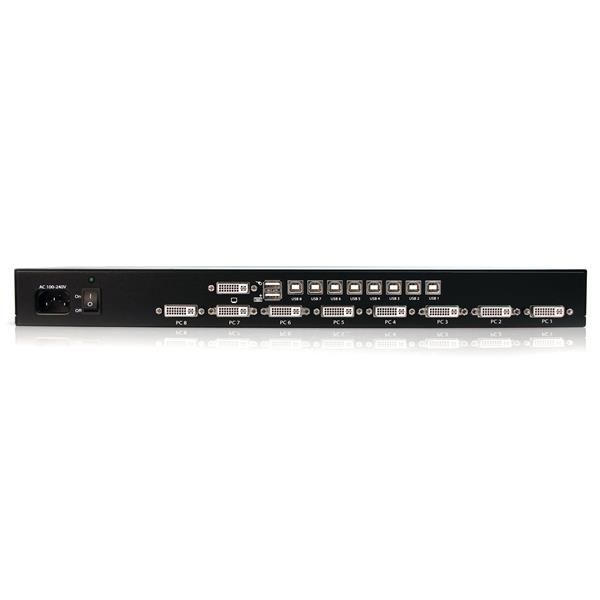 8 Port 1U Rackmount DVI USB KVM Switch - USB DVI KVM Switch - DVI KVM Switch - USB KVM Switch (SV831DVIU) - KVM switch - 8 x KVM port(s) - 1 local user - rack-mountable - for P/N: RK12OD2, RK2537BKM, RK3236BKF, RK4236BKB, RK4242BK24, RK4242BK30, RKQMCAB12 thumbnail