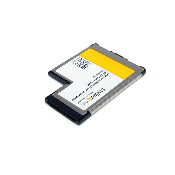 EU Product - Flush Mount Expresscard Superspeed USB 3 Card Adapter 2port thumbnail