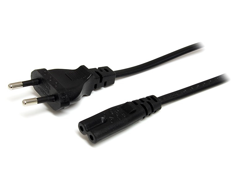 2m (6ft) Laptop Power Cord, EU Plug to C7, 2.5A 250V, 18AWG, Notebook / Laptop Replacement AC Power Cord, Printer/Power Brick Cord, Europlug to IEC 60320 C7 - Laptop Charger Cable, UL Listed - Power cable - Europlug (M) to power IEC 60320 C7 - 1 m - black thumbnail