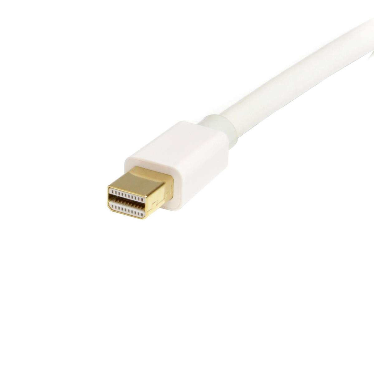 2m 6 ft White Mini DisplayPort to DisplayPort 1.2 Adapter Cable M/M - DisplayPort 4k with HBR2 support - Mini DP to DP Cable (MDP2DPMM2MW) - DisplayPort cable - Mini DisplayPort (M) to DisplayPort (M) - 2 m - white - for P/N: CDP2MDP, CDP2MDPEC, CDP2MDPFC thumbnail