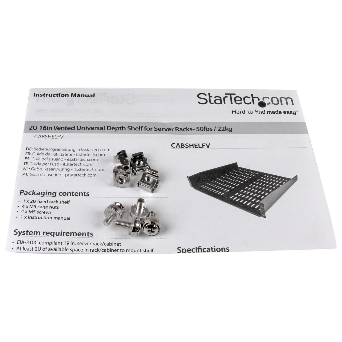 2U SERVER RACK SHELF UNIVERSAL thumbnail