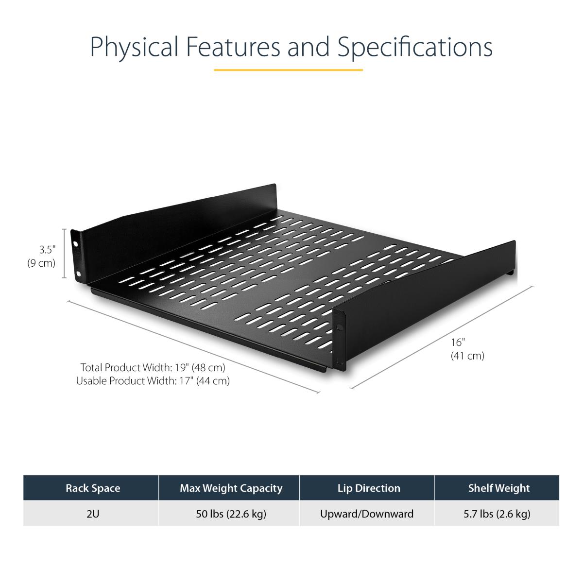 2U SERVER RACK SHELF UNIVERSAL thumbnail