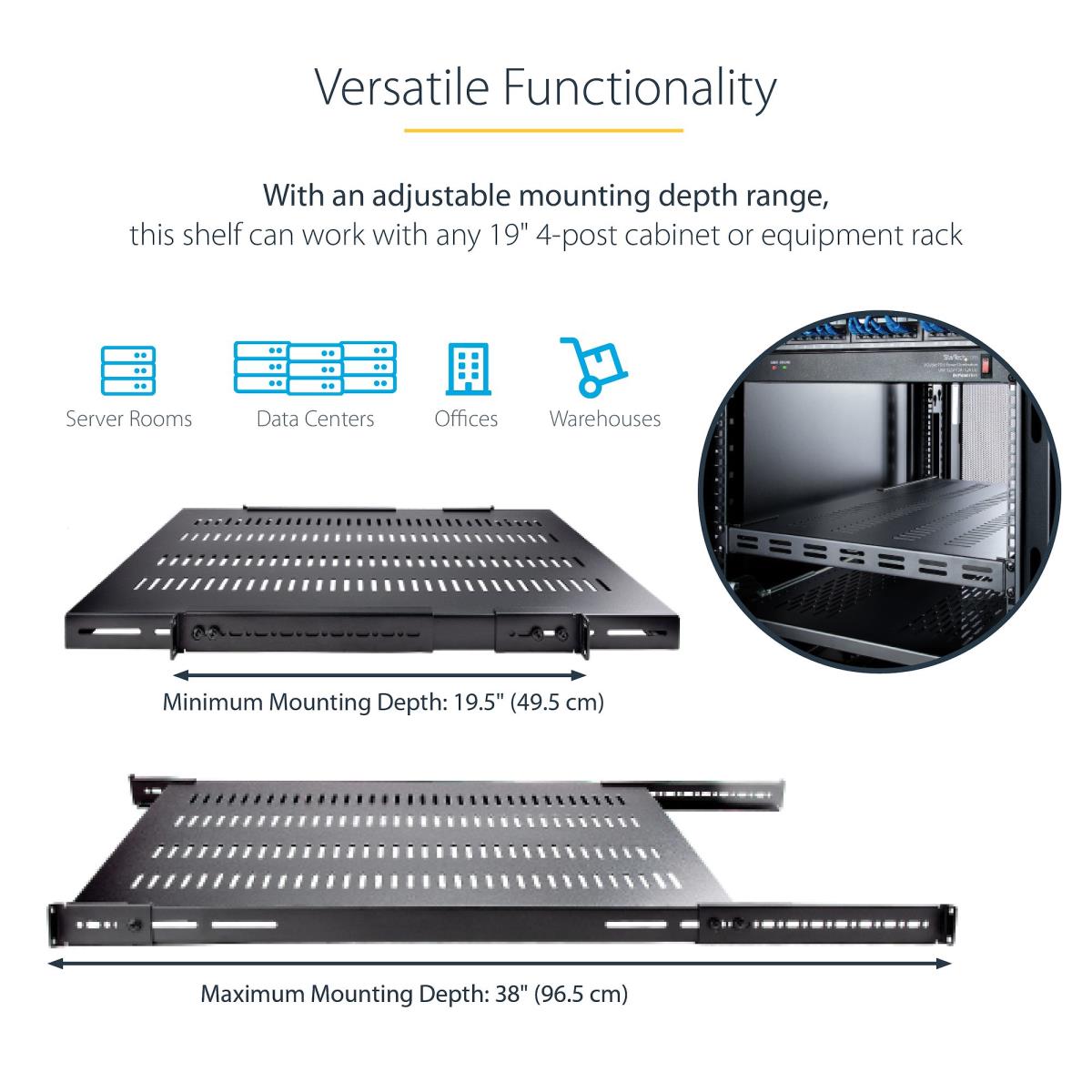 1U ADJ  MOUNTING DEPTH FIXED RACK SH thumbnail