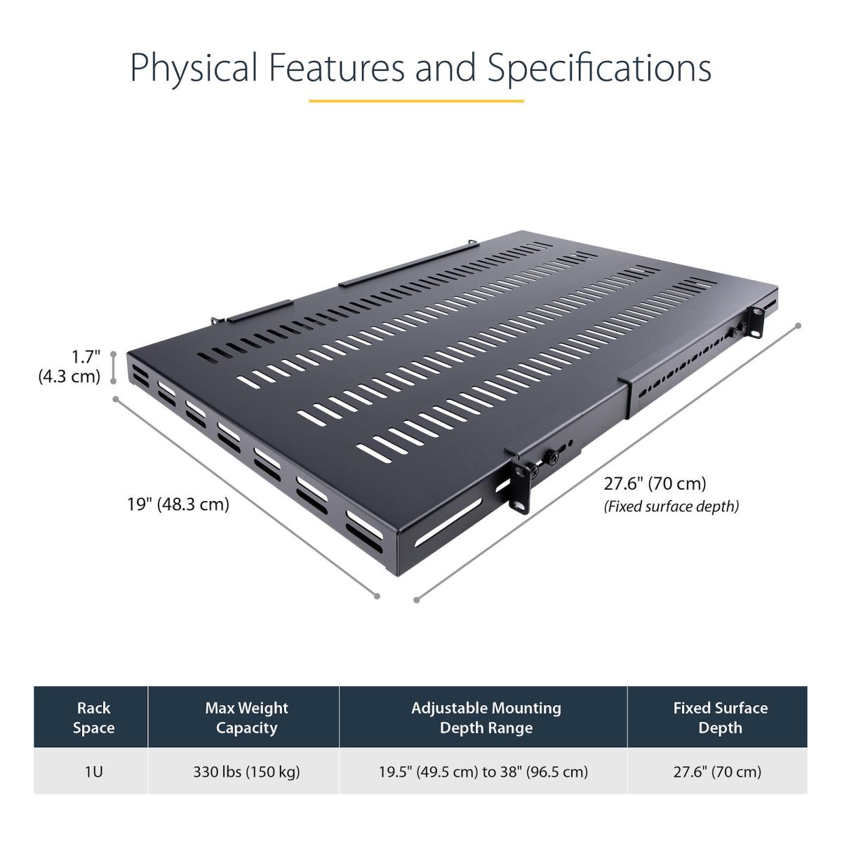 1U ADJ  MOUNTING DEPTH FIXED RACK SH thumbnail