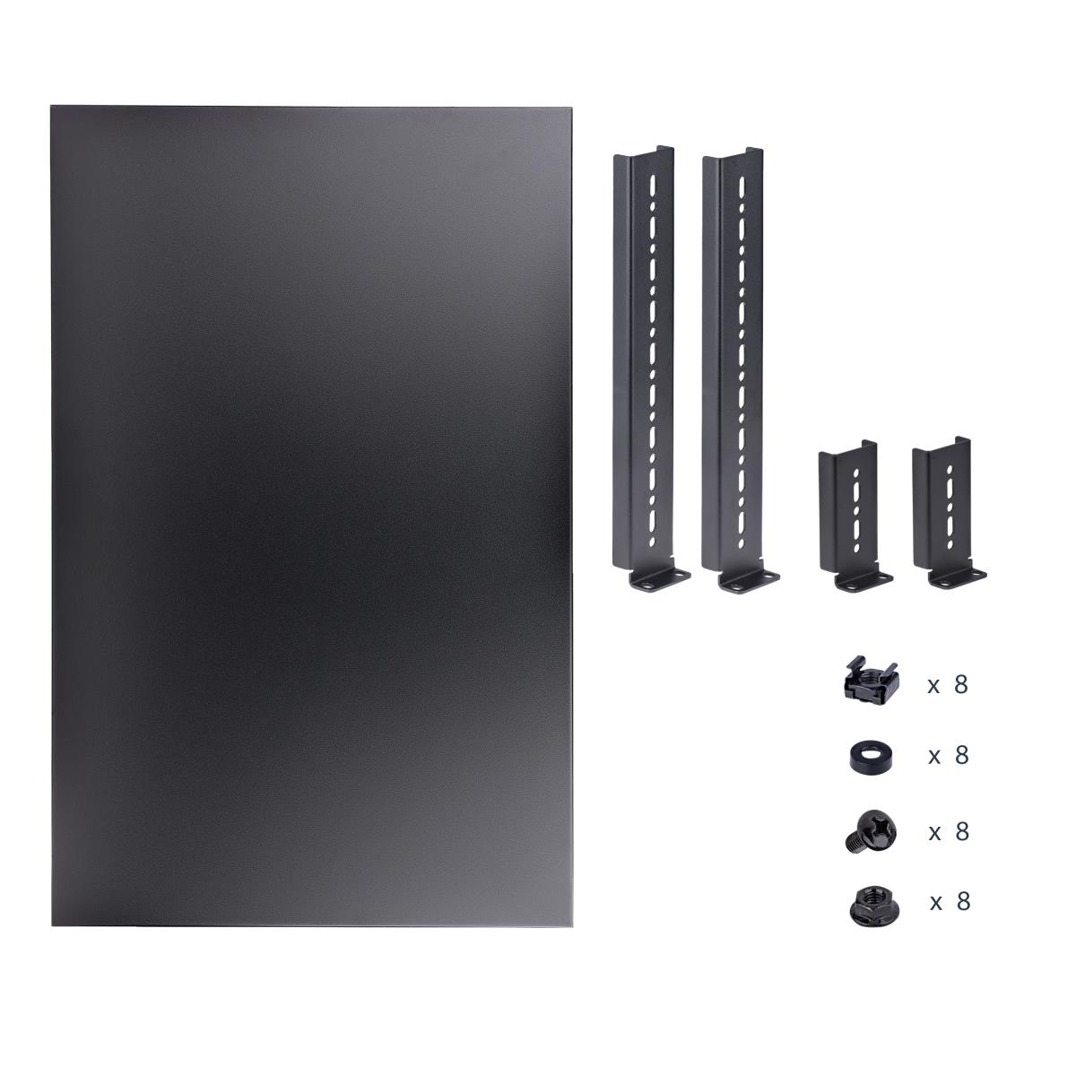 1U Adjustable Server Rack Mount Shelf - 175lbs - 19.5 to 38in Deep Universal Tray for 19