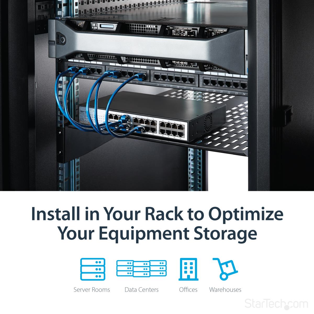 2U SERVER RACK SHELF UNIVERSAL thumbnail