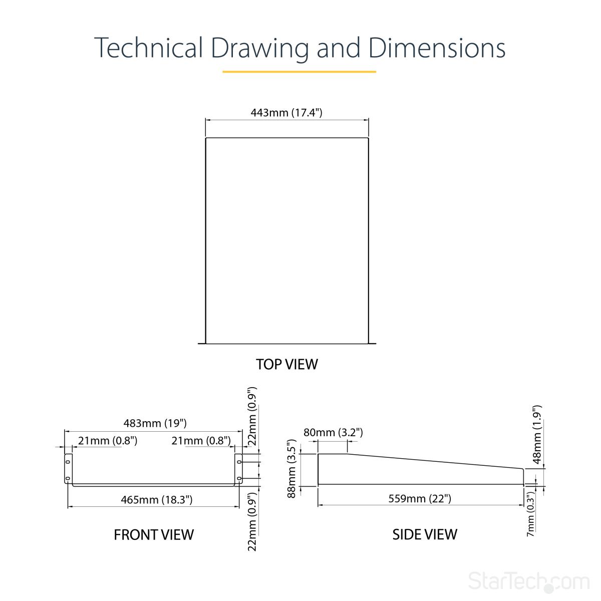 2U SERVER RACK SHELF UNIVERSAL thumbnail