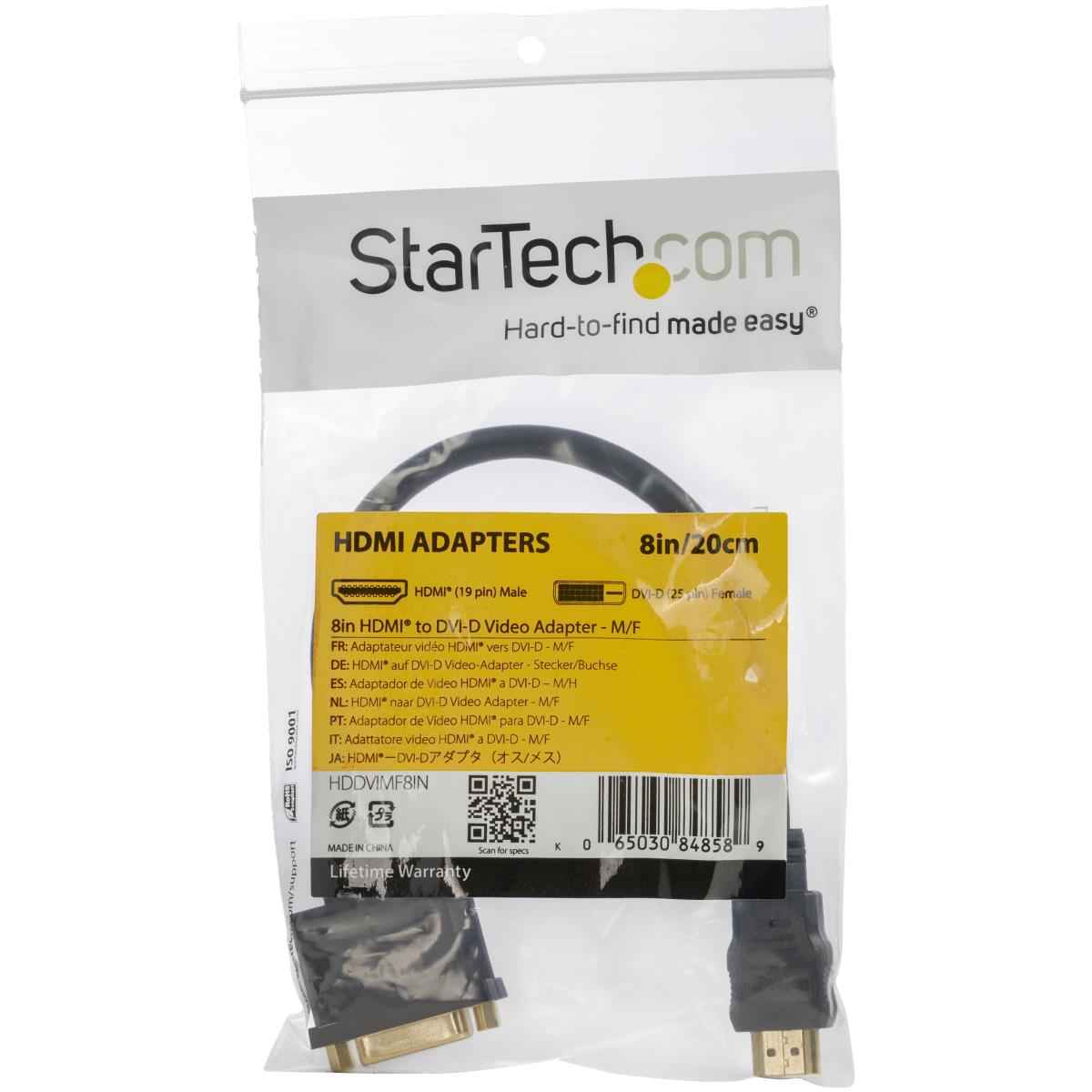 8IN HDMI MALE TO DVI FEMALE thumbnail