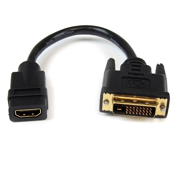 8IN HDMI FEMALE TO DVI MALE thumbnail