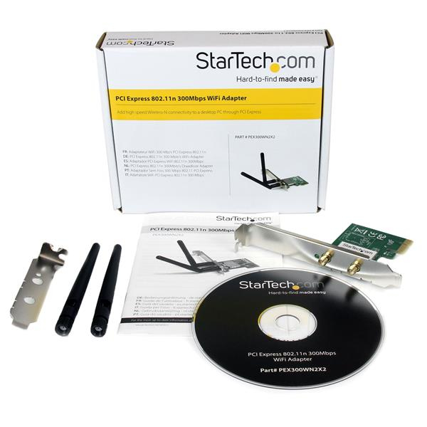 StarTech.com PCI Express Wireless N Adapter - 300 Mbps PCIe 802.11 b/g/n Network Adapter Card ��� 2T thumbnail