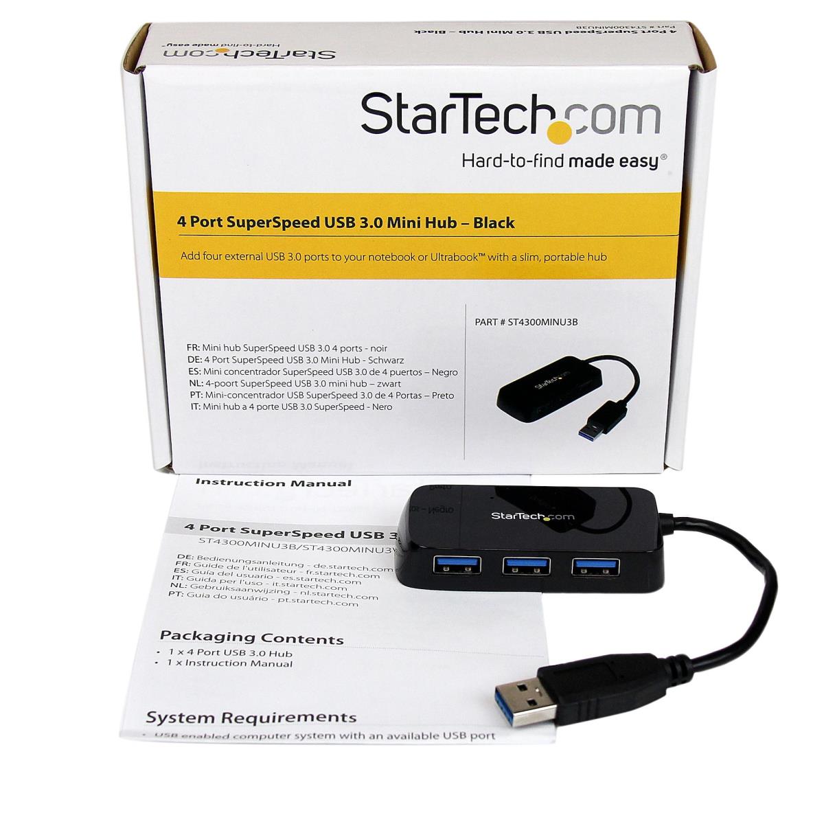 4 PORT USB 3.0 HUB - PORTABLE thumbnail