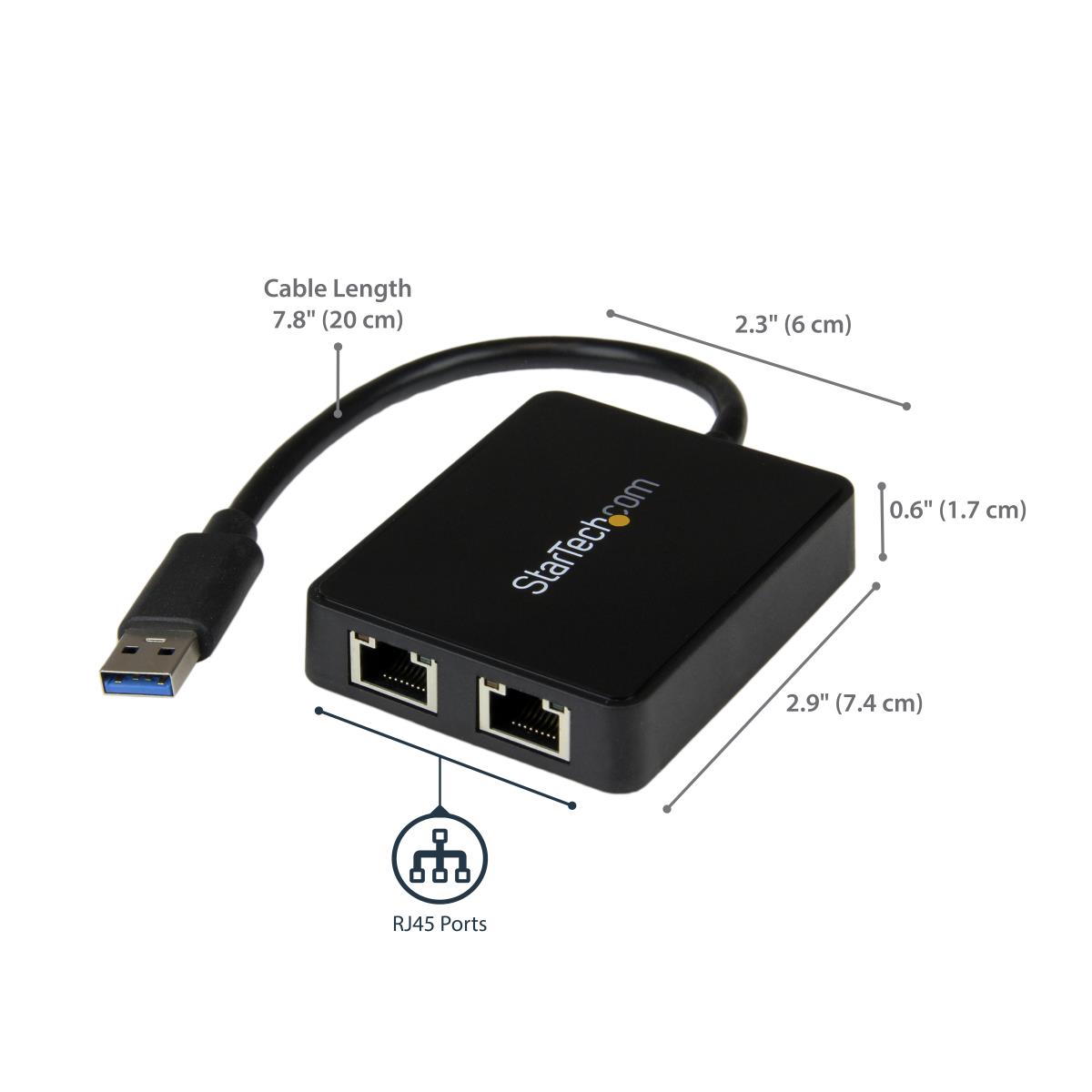 USB TO ETHERNET ADAPTER DUAL thumbnail