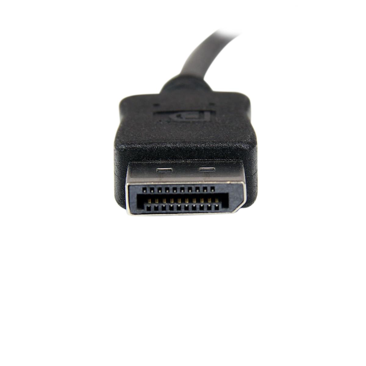 30 ft DisplayPort 1.2 Cable with Latches - Active - 2560x1600 - DPCP & HDCP - Male to Male DP Video Monitor Cable (DISPL10MA) - DisplayPort cable - DisplayPort (M) to DisplayPort (M) - 10 m - active, latched - black - for P/N: DK30C2DPEPUE, DK30C2DPPDUE, thumbnail