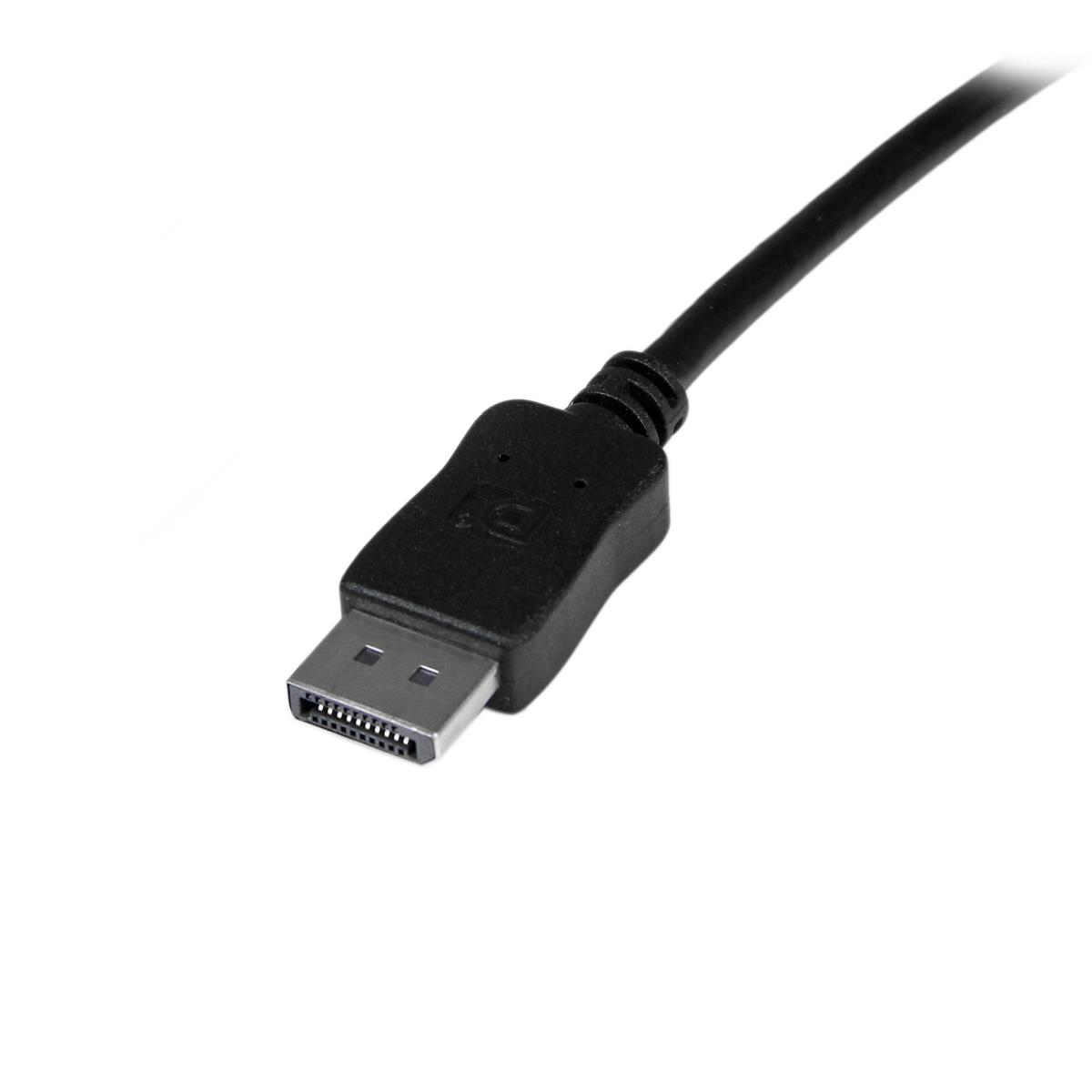 30 ft DisplayPort 1.2 Cable with Latches - Active - 2560x1600 - DPCP & HDCP - Male to Male DP Video Monitor Cable (DISPL10MA) - DisplayPort cable - DisplayPort (M) to DisplayPort (M) - 10 m - active, latched - black - for P/N: DK30C2DPEPUE, DK30C2DPPDUE, thumbnail