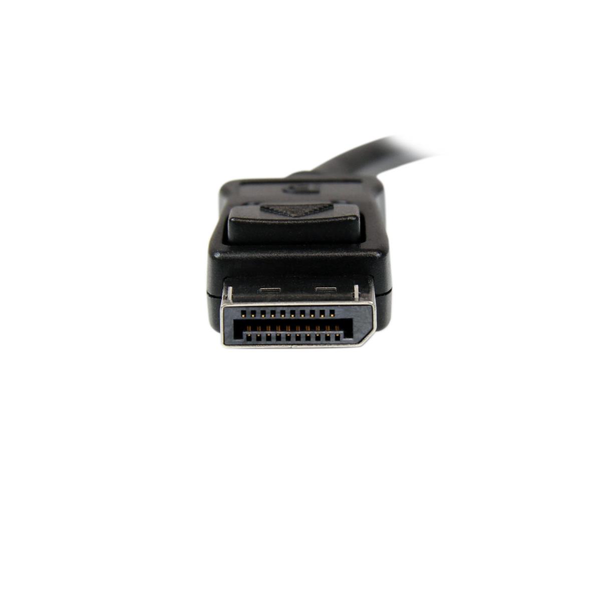 30 ft DisplayPort 1.2 Cable with Latches - Active - 2560x1600 - DPCP & HDCP - Male to Male DP Video Monitor Cable (DISPL10MA) - DisplayPort cable - DisplayPort (M) to DisplayPort (M) - 10 m - active, latched - black - for P/N: DK30C2DPEPUE, DK30C2DPPDUE, thumbnail