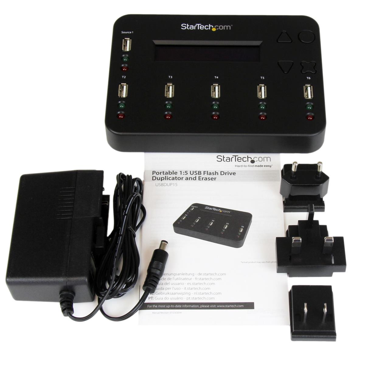 Standalone 1:5 USB Flash Drive Duplicator and Eraser - Flash Drive (USB 3.0/2.0/1.1) Copier - 2 Duplication Modes (USBDUP15) - USB drive duplicator - 5 bays thumbnail