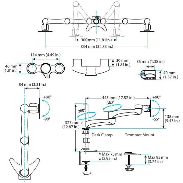 DESK MOUNT DUAL MONITOR ARM thumbnail