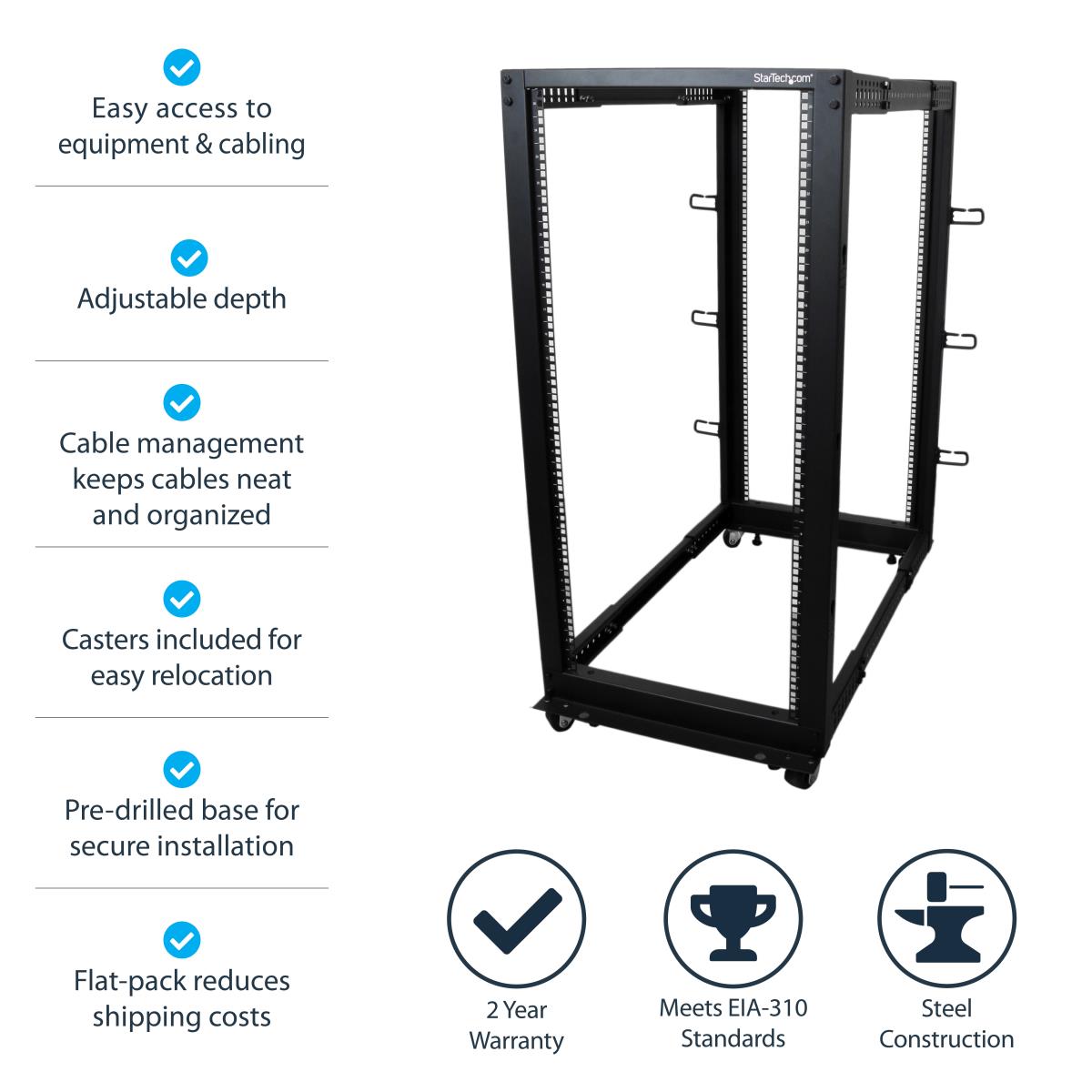 25U OPEN FRAME SERVER RACK thumbnail