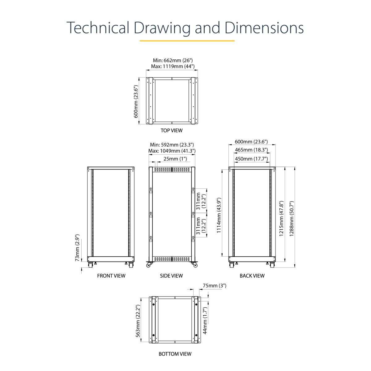 25U OPEN FRAME SERVER RACK thumbnail