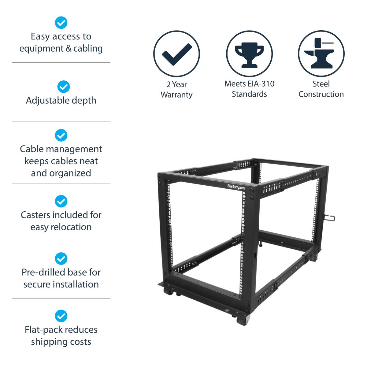 12U OPEN FRAME SERVER RACK thumbnail