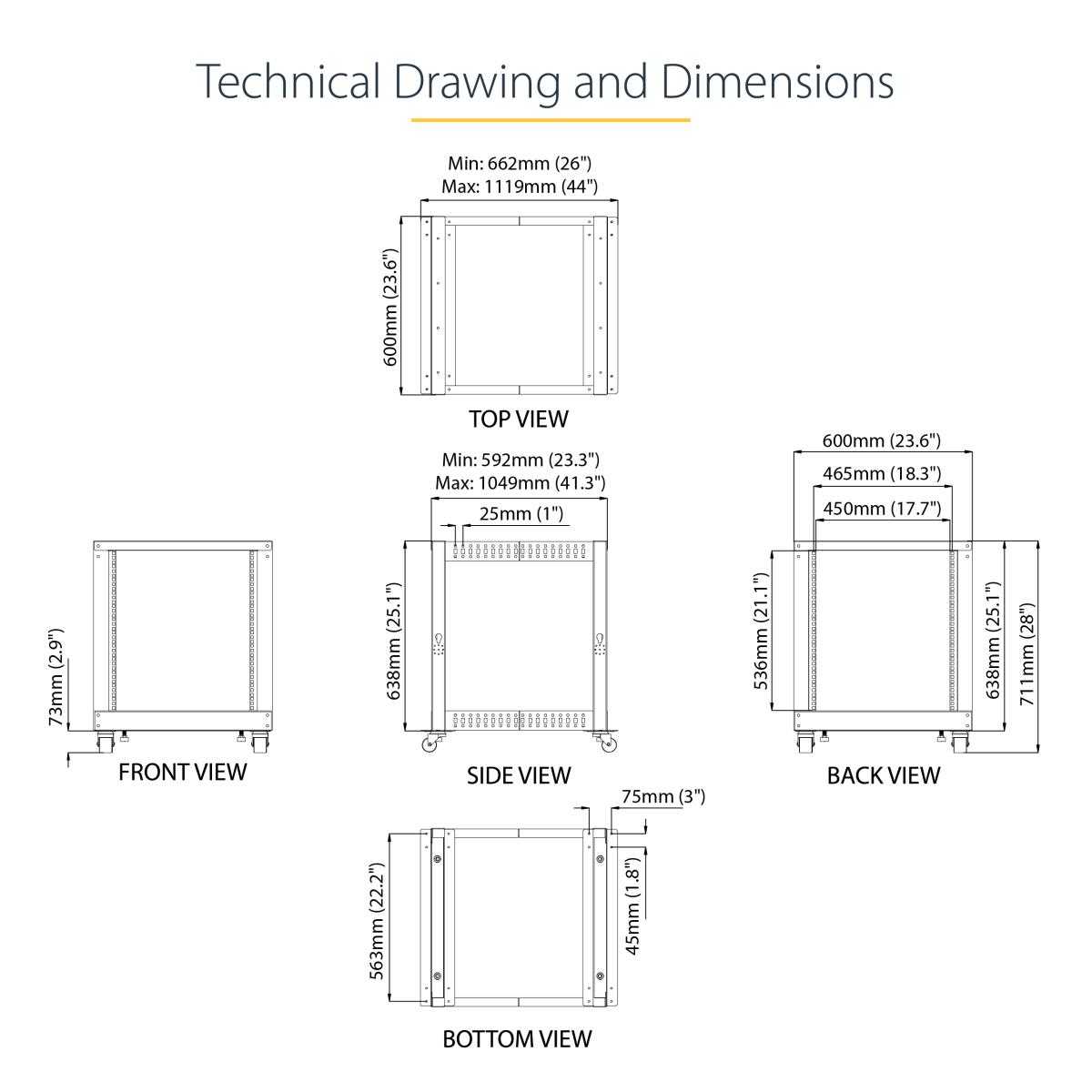 12U OPEN FRAME SERVER RACK thumbnail