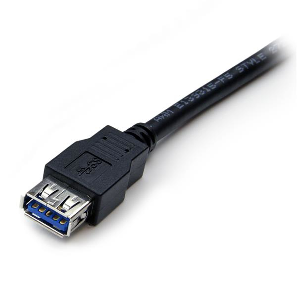 2M BLACK USB 3.0 MALE TO FEMALE thumbnail